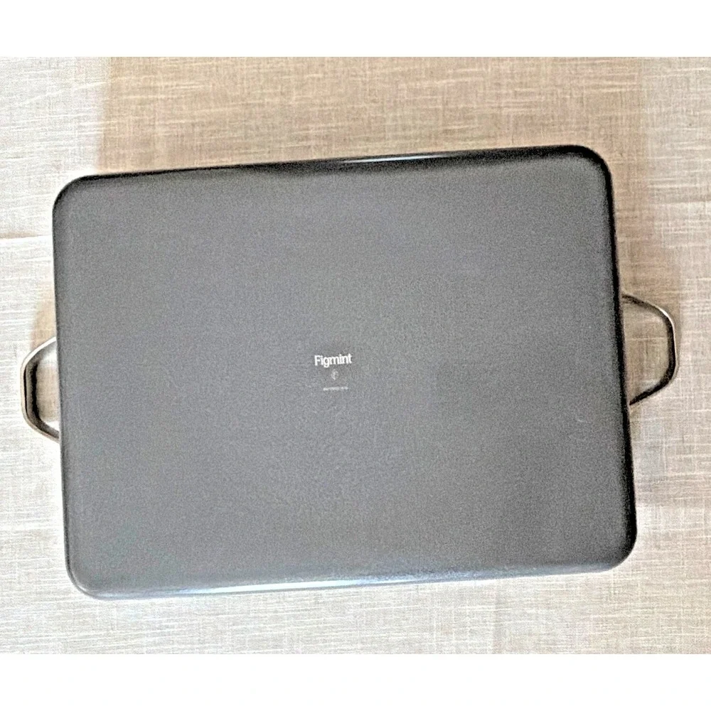 Figmint Rectangular Roasting Tray Pan w/ Roasting Rack, Gray - NWOT